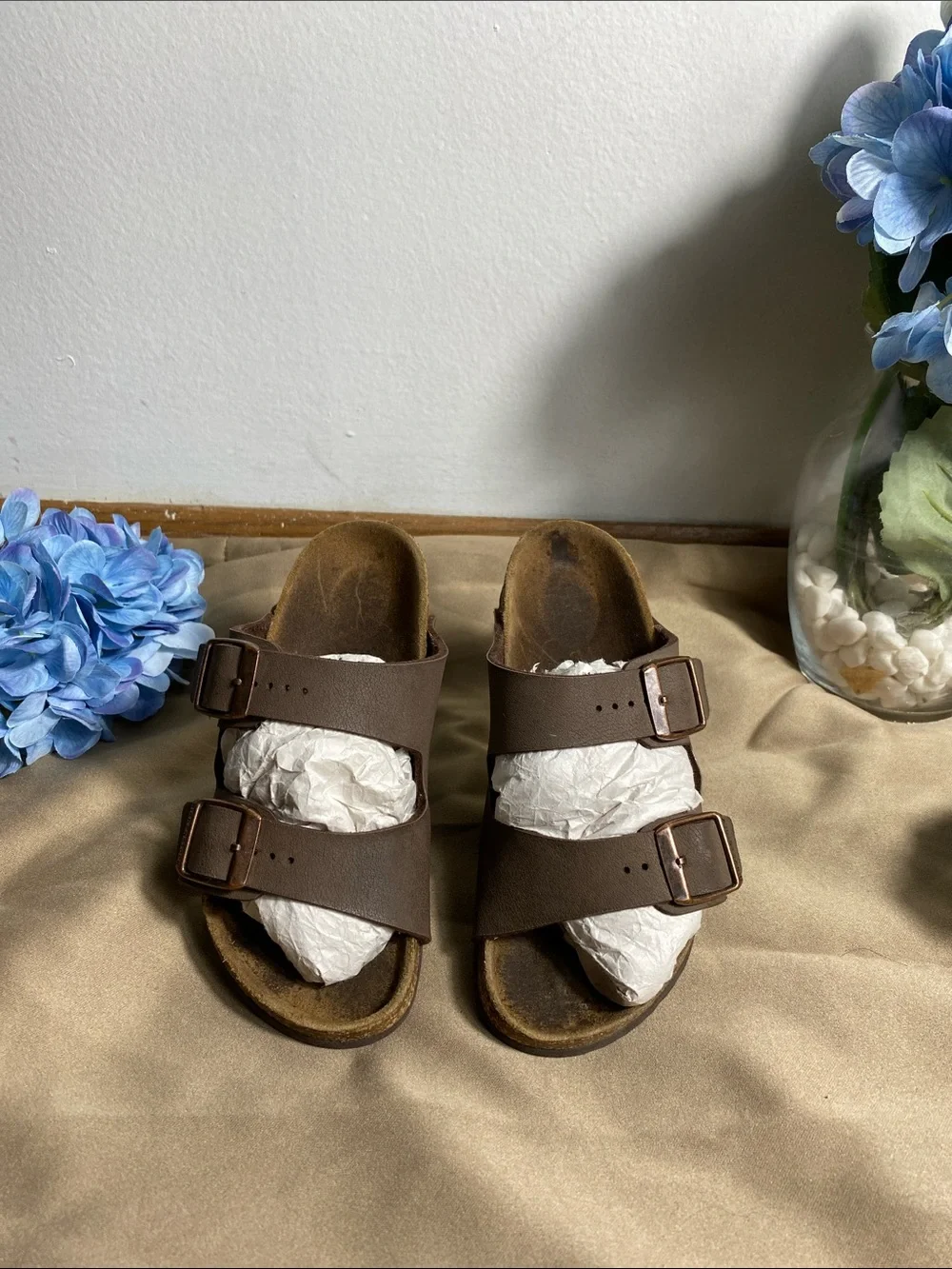 Birkenstock Kids Brown Double Buckle Sandals